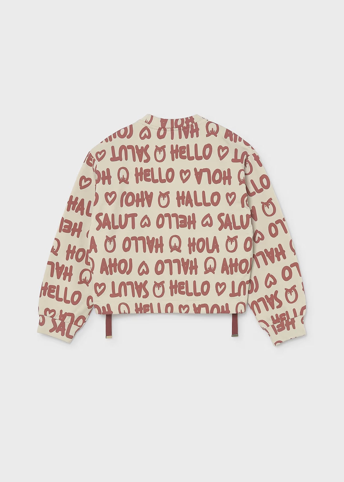 Mayoral Printed Hello Pullover