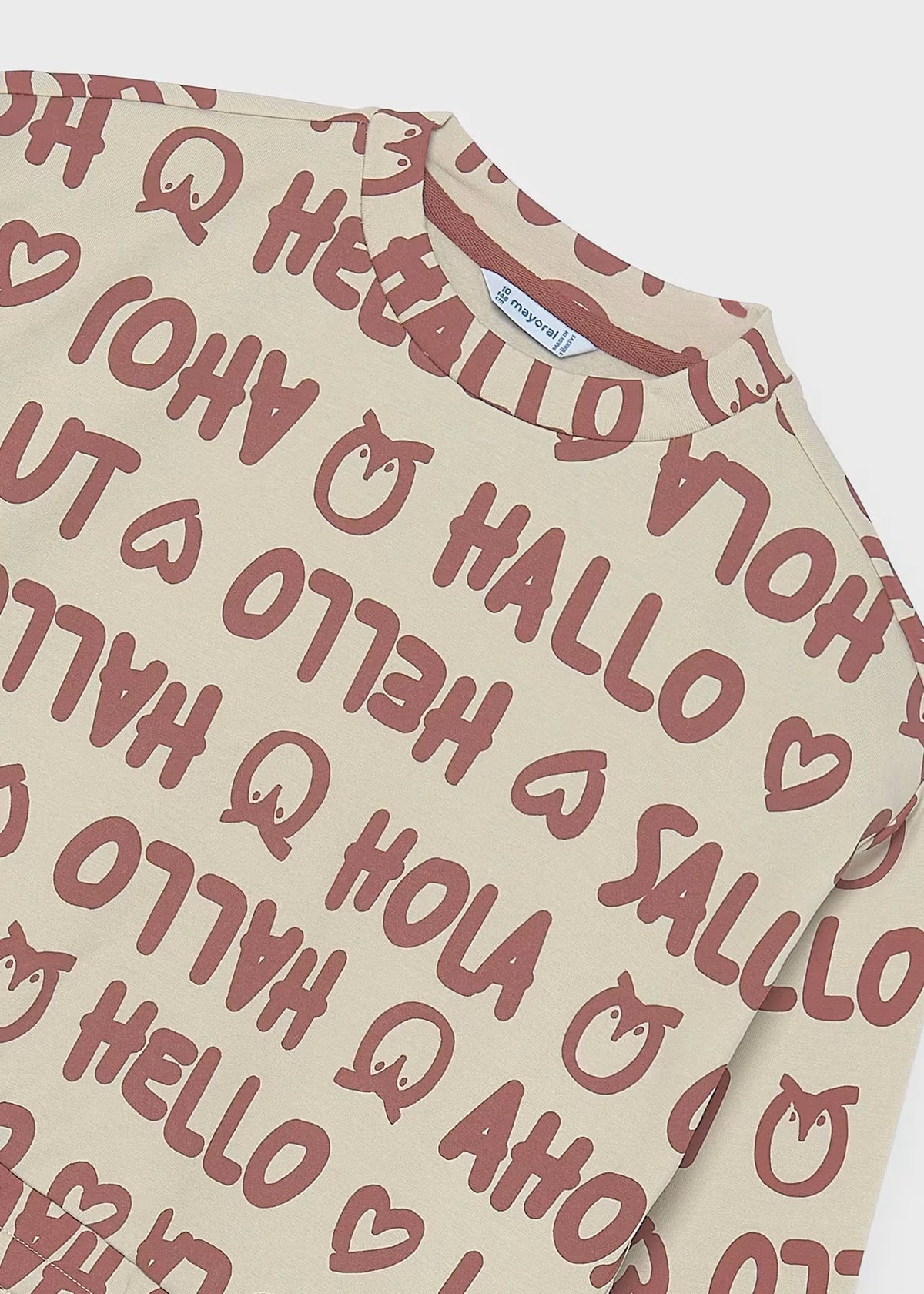 Mayoral Printed Hello Pullover