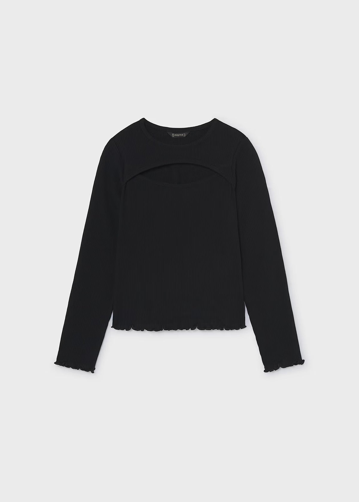 Mayoral Ribbed Shirt with Opening Detail 7059