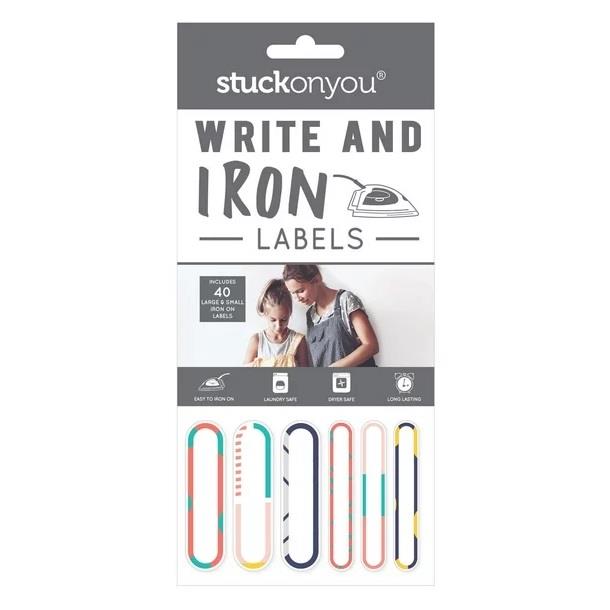 Stuck On You Write And Iron Labels - Assorted
