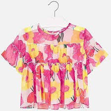 Mayoral Flower Blouse 6105