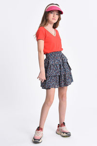 Mini Molly Floral Ruffled Skirt