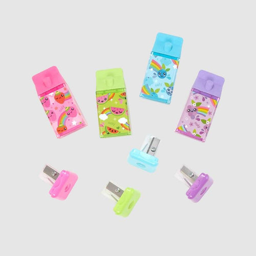 Ooly Lil' Juicy Box Scented Erasers + Sharpeners - Watermelon