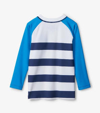 Hatley Whale Stripes Pocket Rash Guard