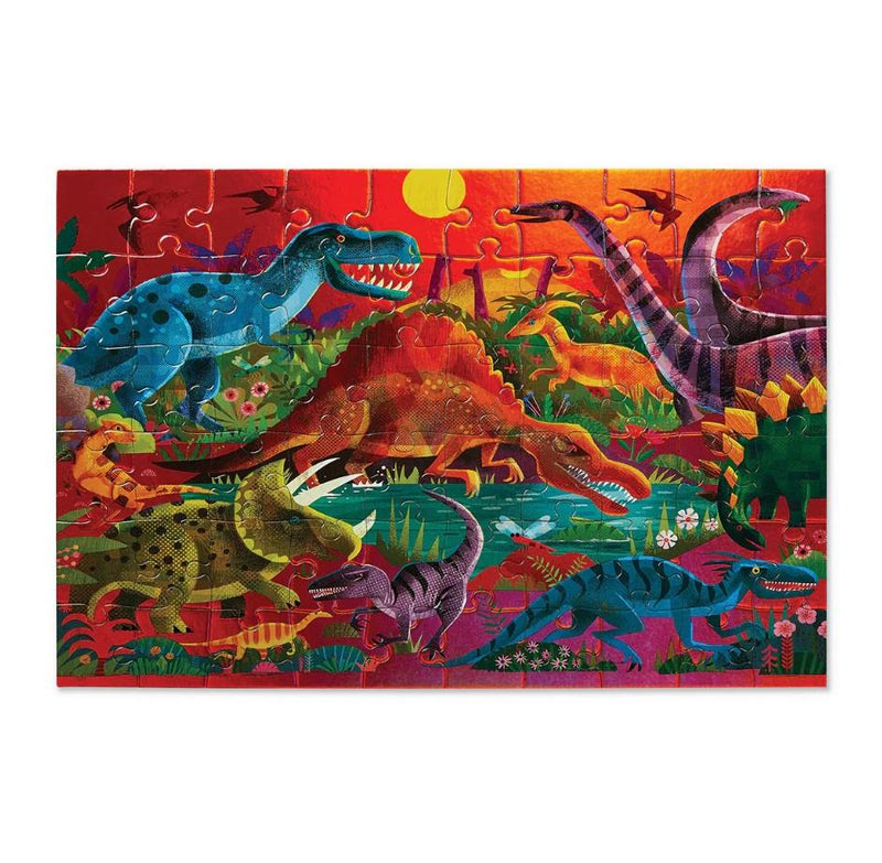 Crocodile Creek 60pc Dazzling Dinosaurs Foil Puzzle