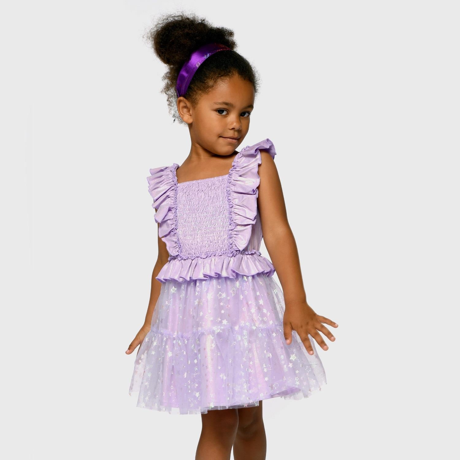 Baby Sara Smocked Ruffle Dress hsktkids 5 PURPLE