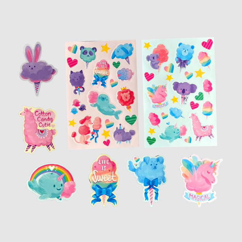 Ooly Stickiville Fluffy Cotton Candy Scented Stickers