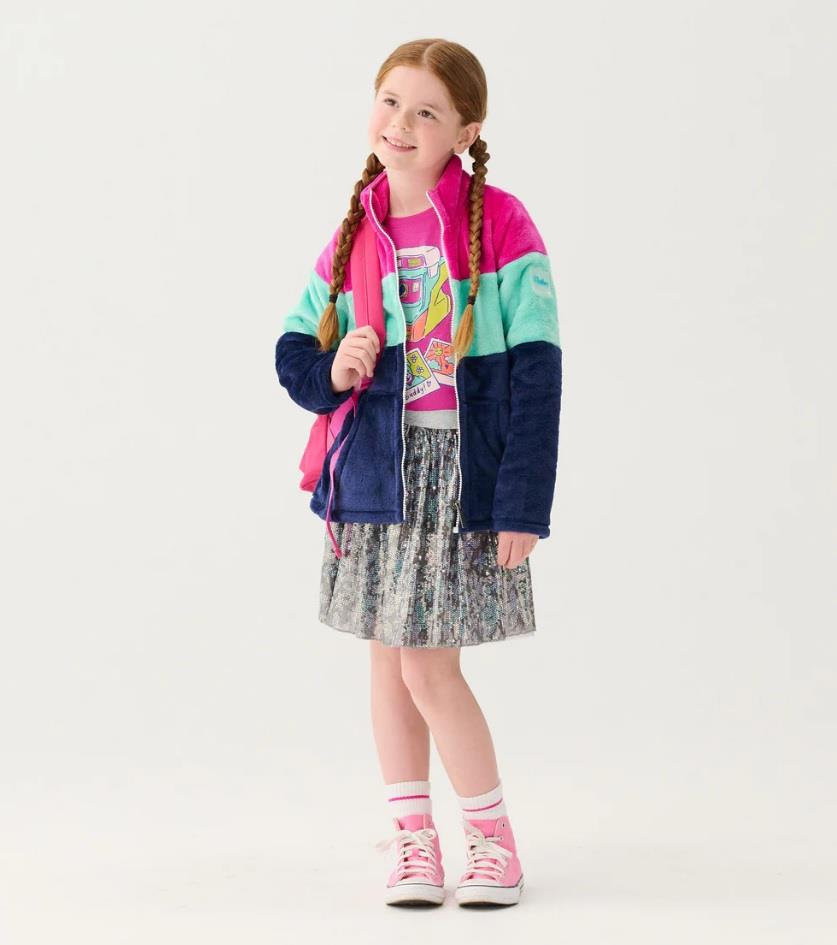 Hatley Colourblock Stripes Fleece Zip-Up Jacket