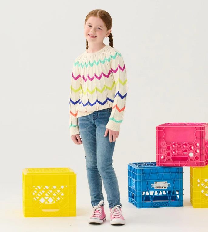 Hatley Rainbow Chevron Pullover Sweater