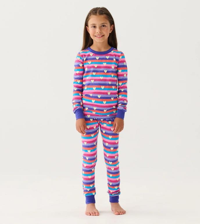 Hatley Stripes & Hearts 'Glow In The Dark' PJ Set