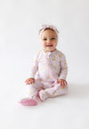 Posh Peanut Ryleigh Ruffled Footed Onesie