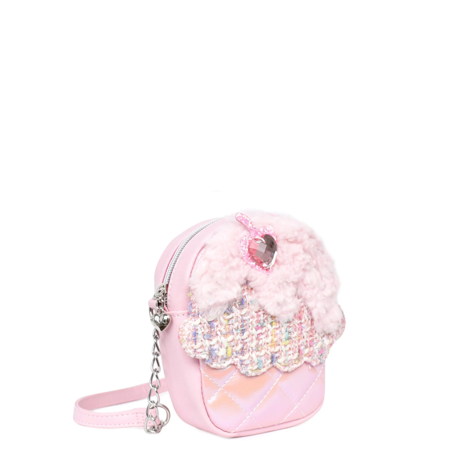 OMG Tweed Cupcake Crossbody Bag