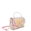 OMG Sequins Pearl Top Handle Crossbody