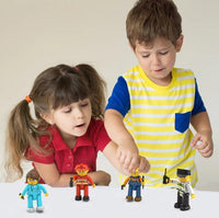 PicassoTiles 4pc City Builder Character Figure Set