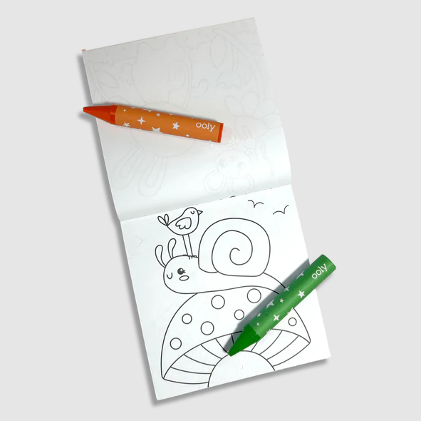 Ooly Garden Pals Carry Along! Coloring Book and Crayon Set