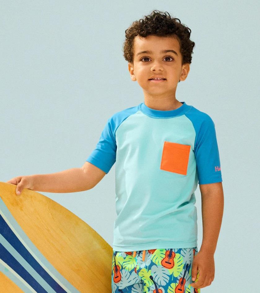 Hatley Blue Short Sleeve Rashguard