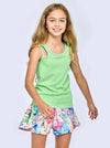 Hannah Banana Rhinestone Cut-Out Ribbed Tank Top