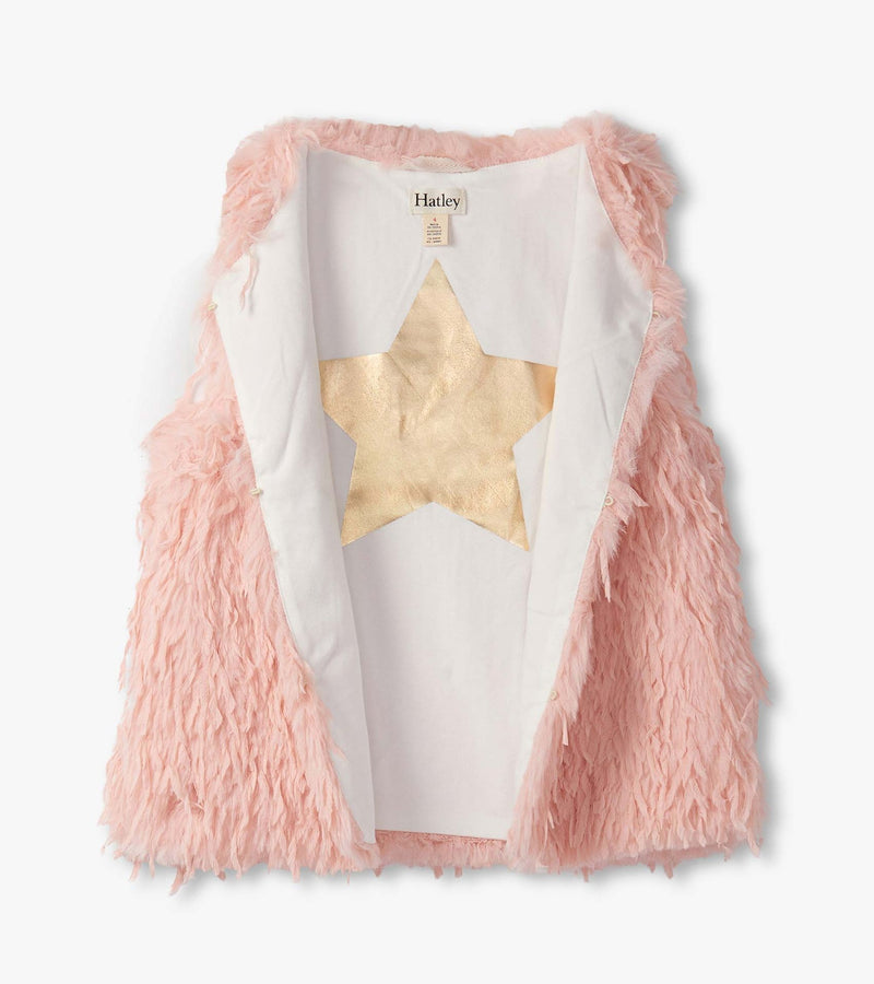 Hatley Feather Faux Fur Vest