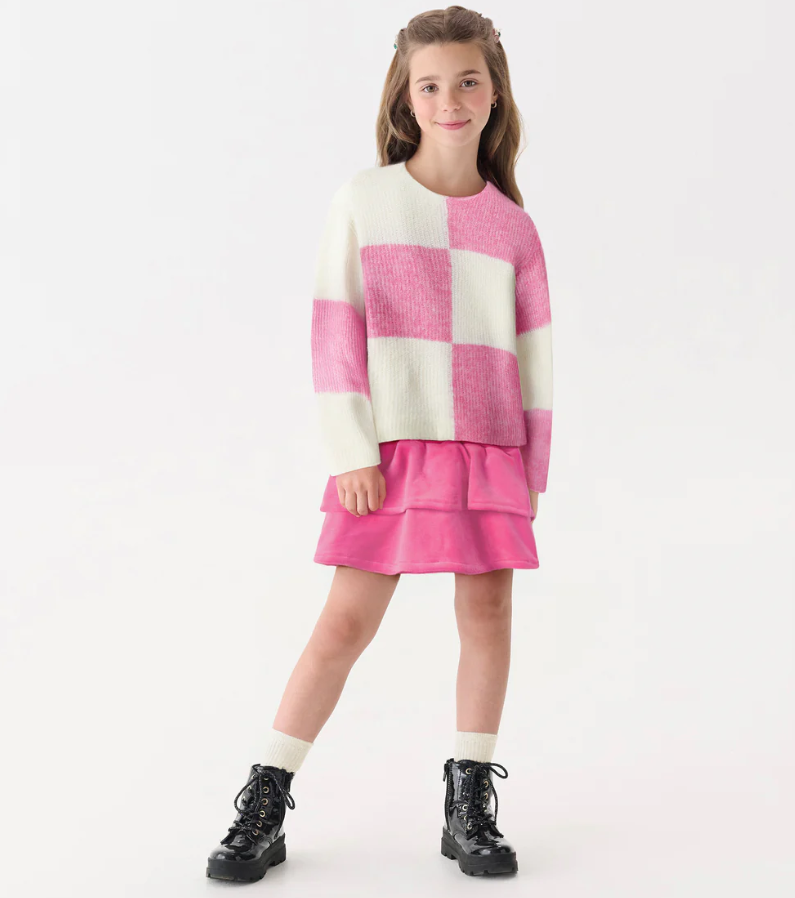 Hatley Check Drop Shoulder Sweater