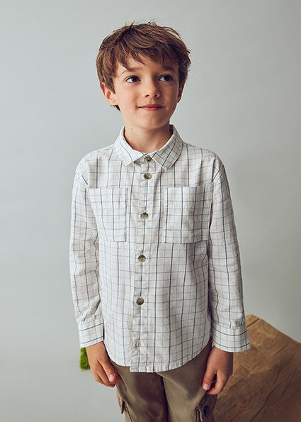 Mayoral Long Sleeve Button Down 4128