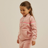 Miles The Label Retro Stripe on Miles Pink Velour Track Jacket