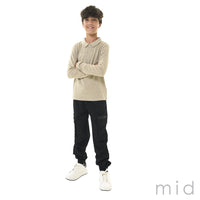 M.I.D 3/4 Zip Long Sleeve Polo