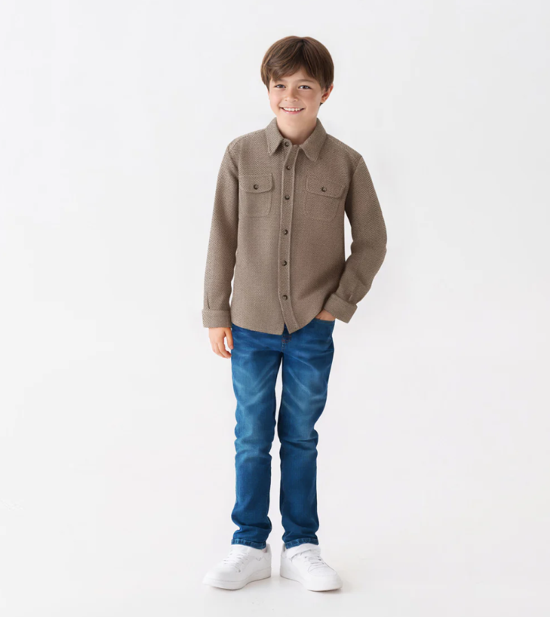 Hatley Herringbone Buttondown Top