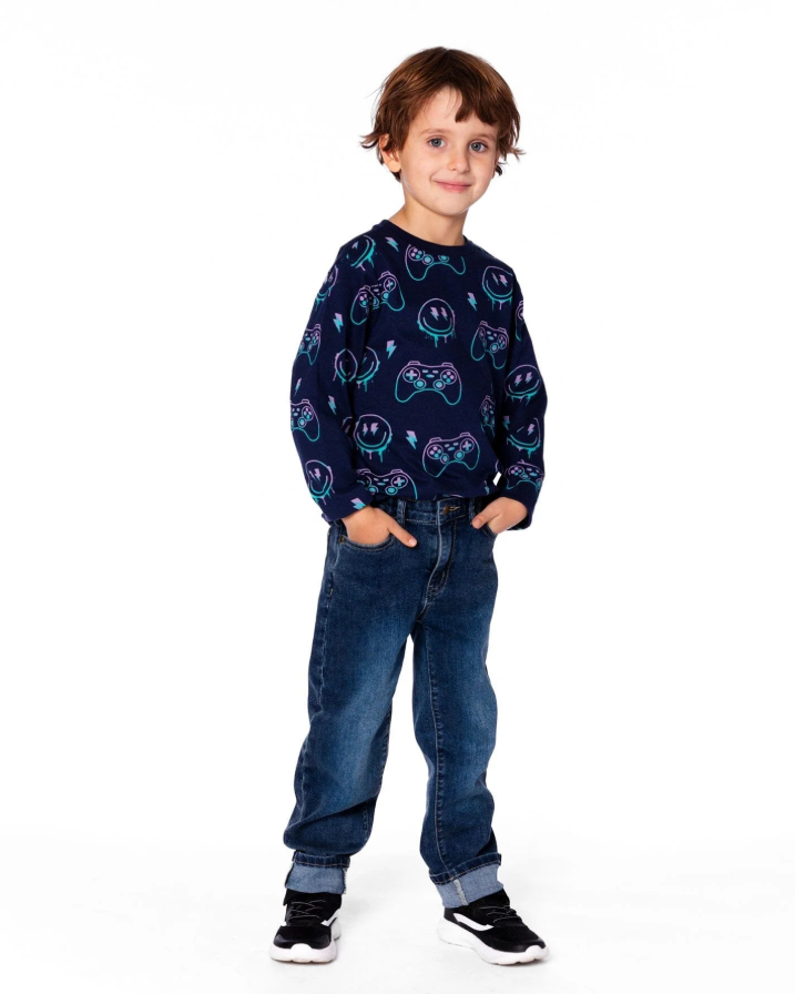 Deux Par Deux Gamer Long Sleeve T-Shirt
