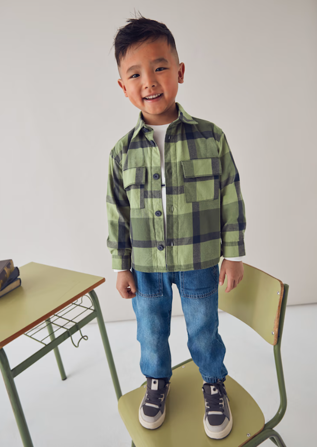 Mayoral Plaid Overshirt 4123
