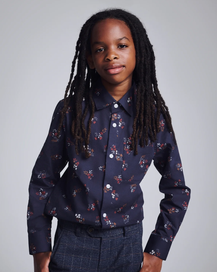 Appaman Midnight Floral Dress Shirt