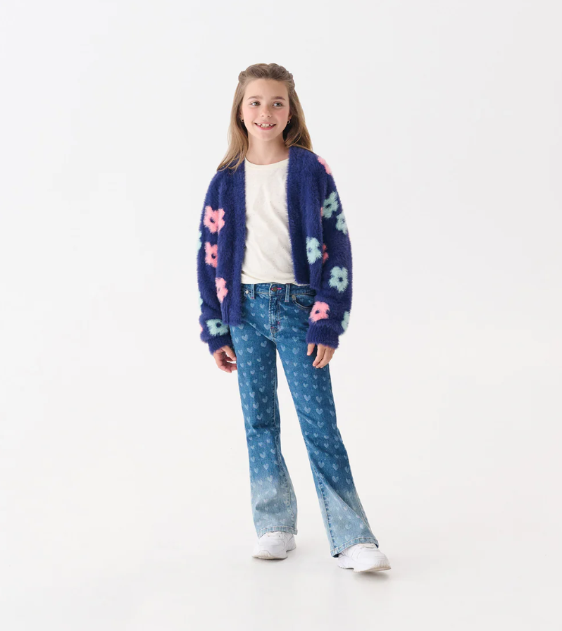 Hatley Hearts Flared Leg Denim Pant