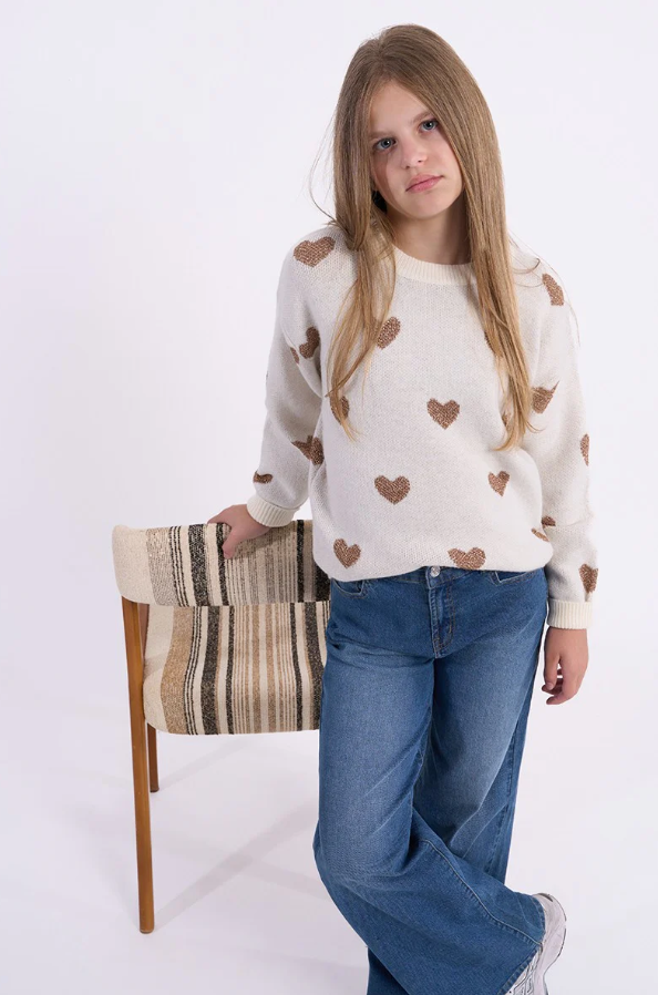 Molly Bracken Girl Heart Knitted Sweater