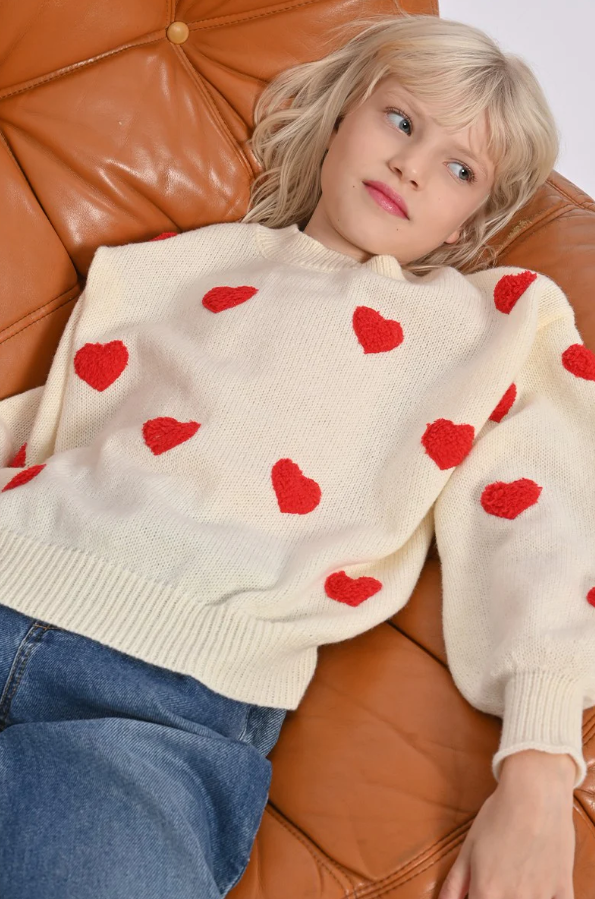 Molly Bracken Girl Heart Knitted Sweater