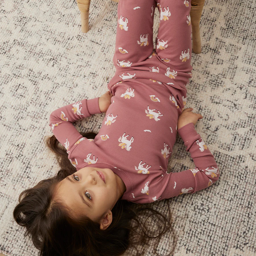 Petit Lem Rainbow Pegasus Print PJ Set