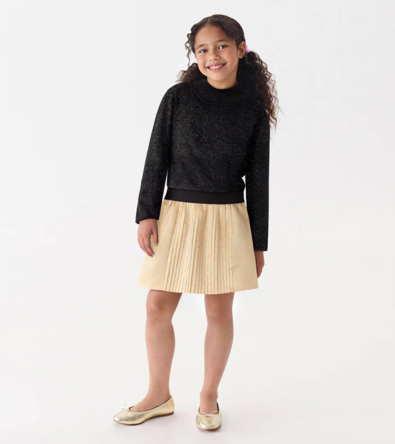 Hatley Black Glitter Turtleneck