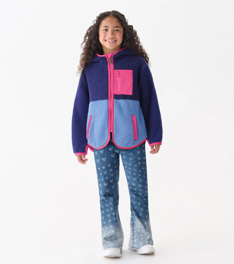 Hatley Colourblock Faux Sherpa Jacket