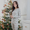 Petit Lem Women's Santa Print PJ Set