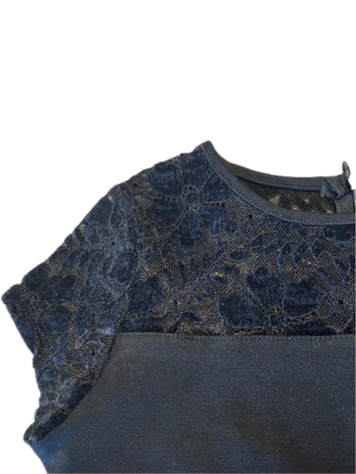 M.I.D Dress with Velvet Lace Detail