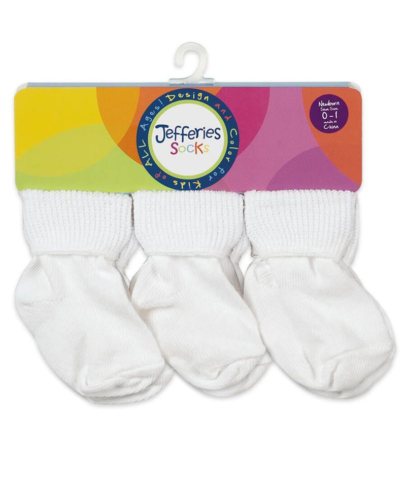 Jefferies 6pk Newborn Turn Cuff Socks