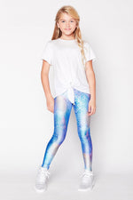 Terez Blue Python Leggings