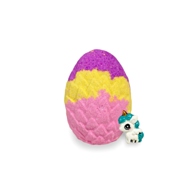 Happy Hippo Unicorn Egg Bath Bomb with Toy