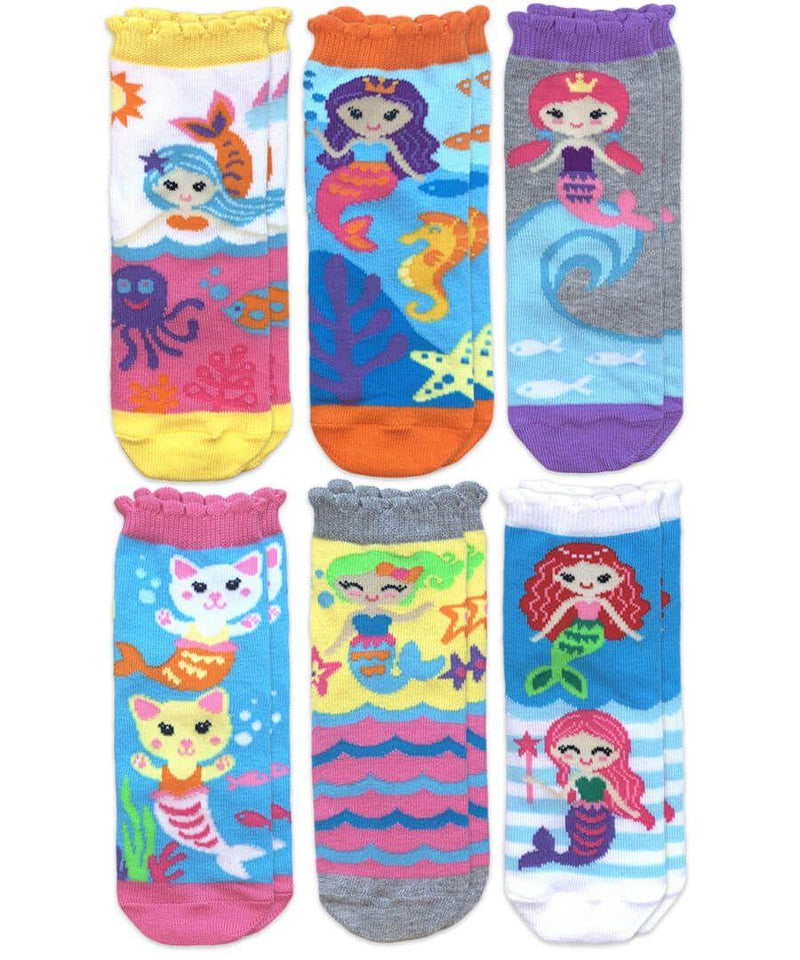 Jefferies 6pk Mermaid Crew Socks