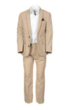 Appaman Khaki Herringbone Linen Mod Suit
