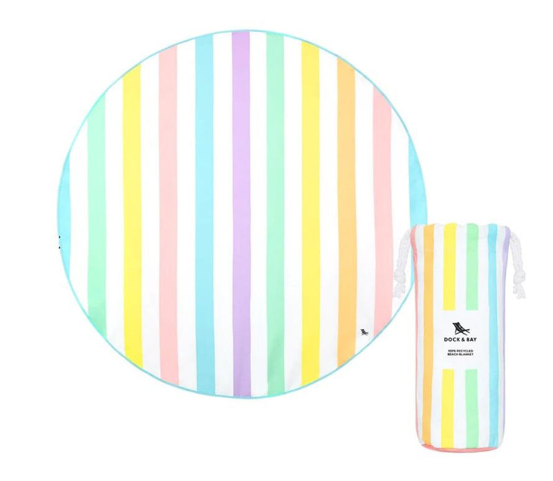 Dock & Bay Round Quick Dry Beach Towel - Unicorn Waves