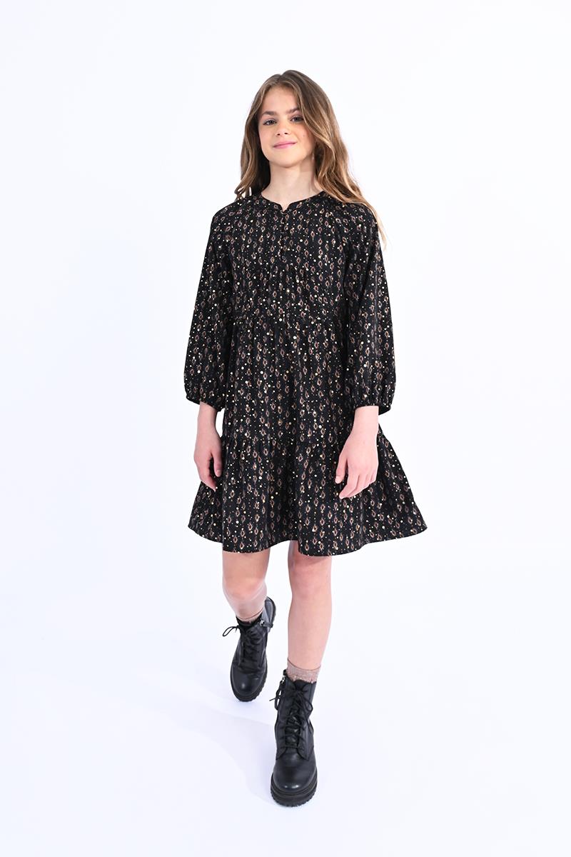 Mini Molly Printed Dress with Puff Sleeves