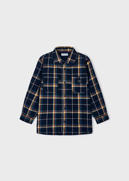 Mayoral Plaid Button Down Overshirt 4107