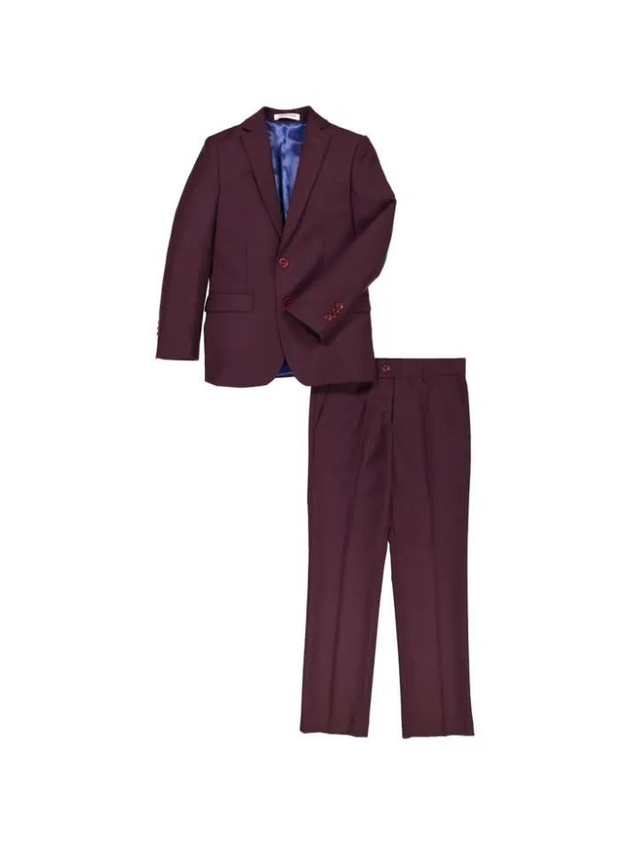 Isaac Mizrahi Burgundy 2 Piece Suit