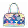 OMG Clear Glazed Heart-Patched Duffle Bag