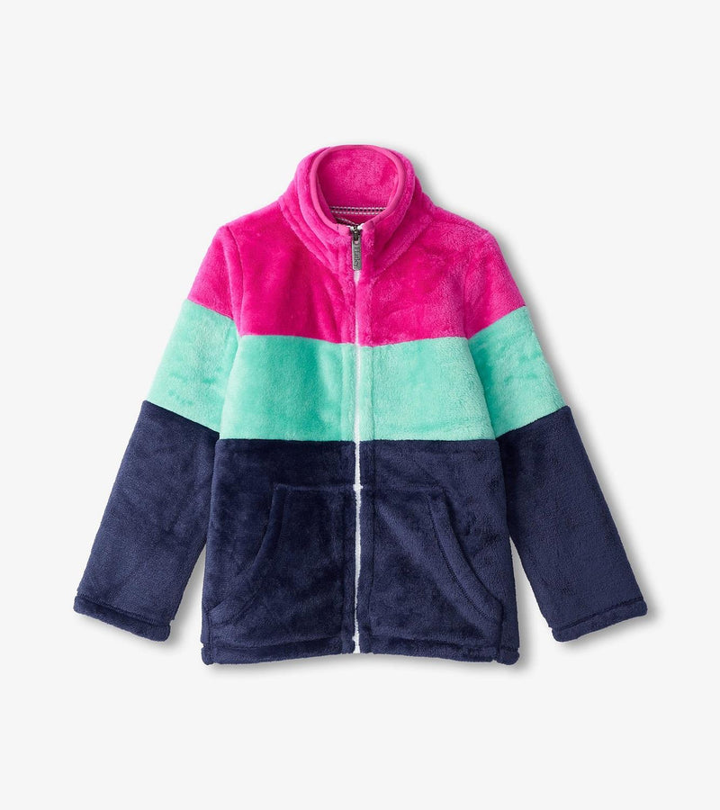 Hatley Colourblock Stripes Fleece Zip-Up Jacket