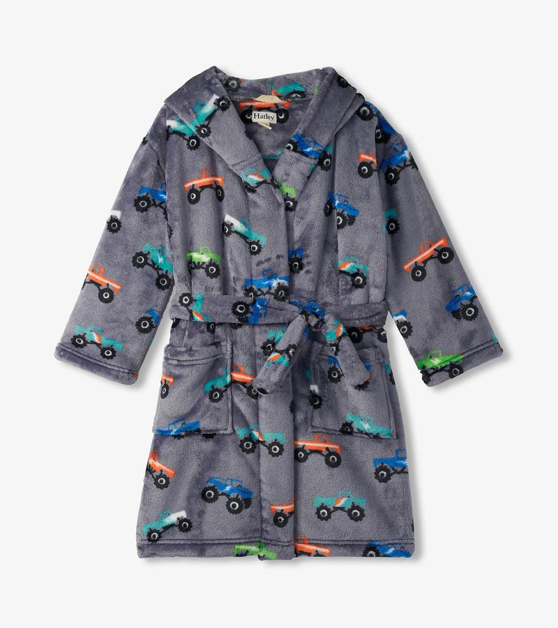 Hatley Monster Trucks Fleece Robe